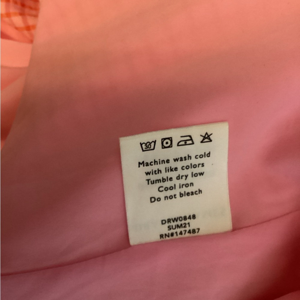 Draper James Reba Gingham Seersucker Wrap Dress - Size 12 - Picture 9 of 9